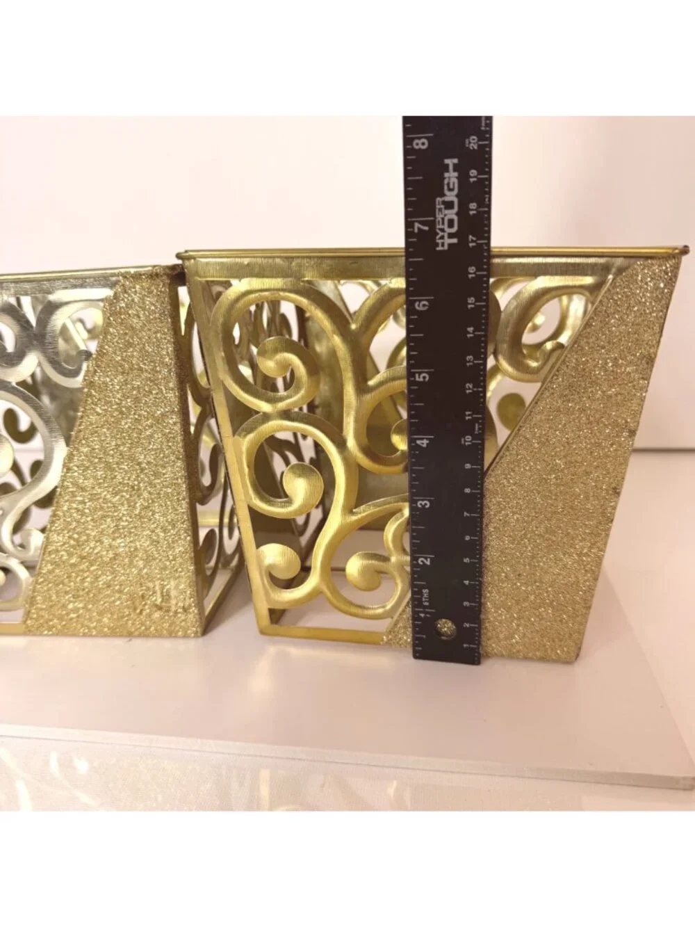 Gold Metal Planter Set Decorative Glam Wedding Centerpiece Hollywood Regency